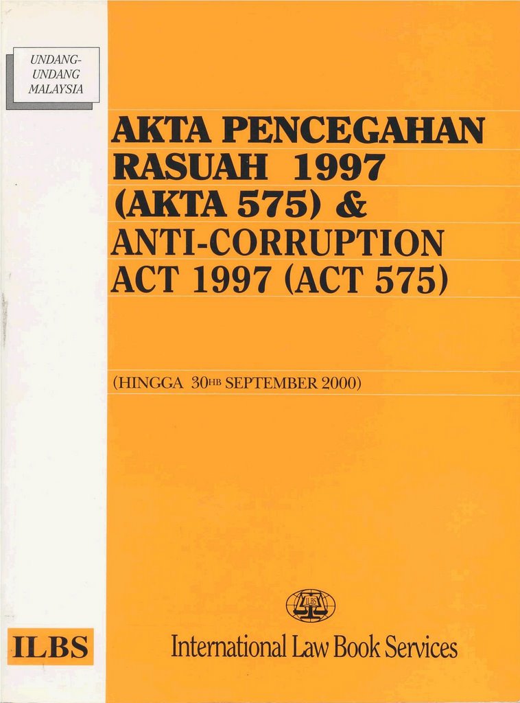 akta pencegahan rasuah 1997